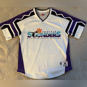 Mitchell & Ness Seattle Sounders V-Neck Mesh Jersey